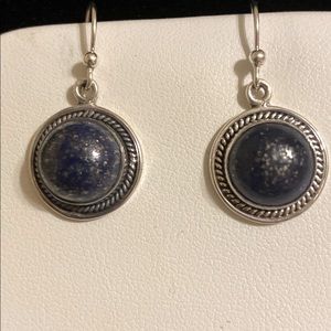 Sterling silver and lapis earrings